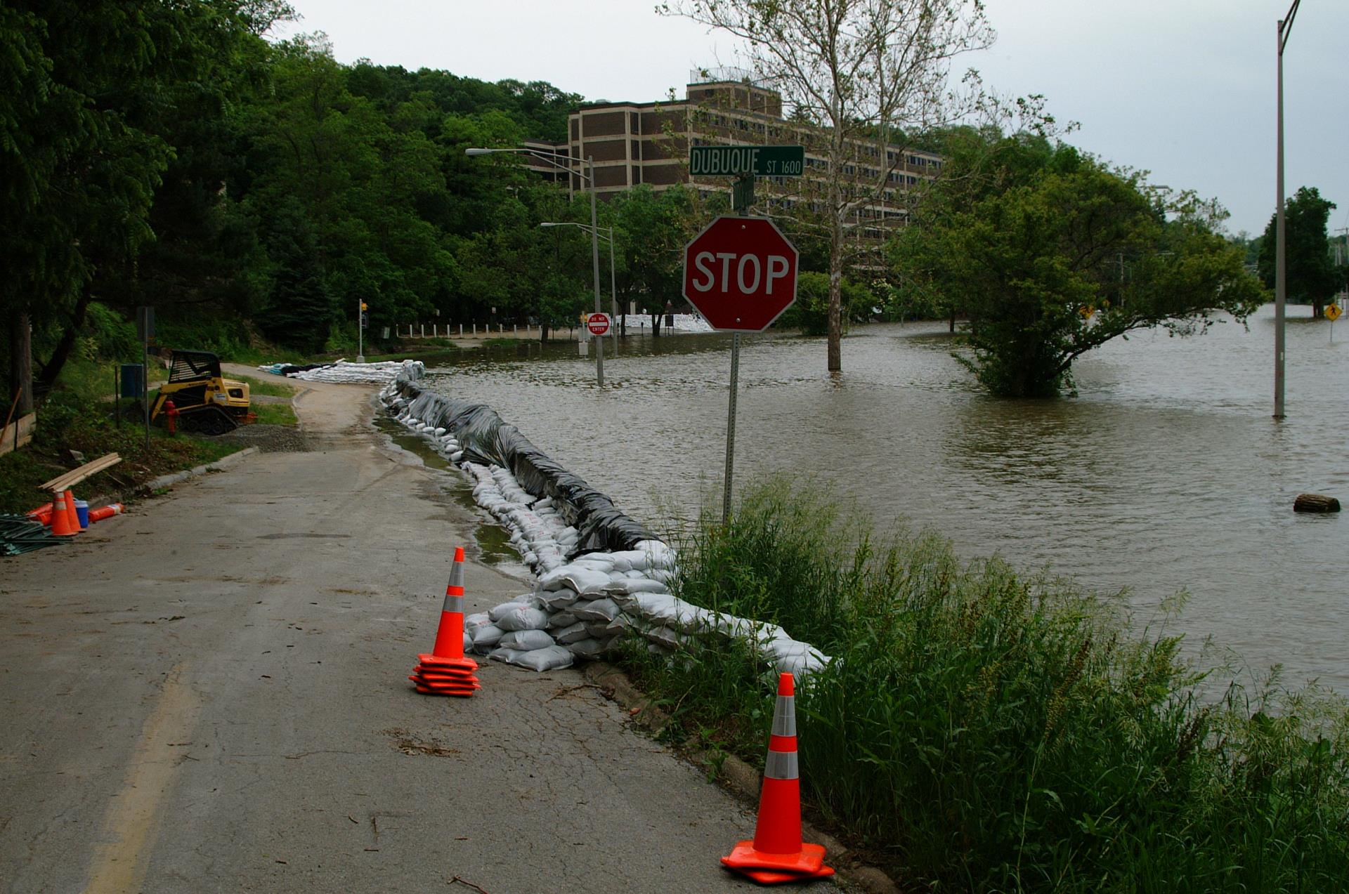 Dubuque Street is shown during the 2008 floods. 