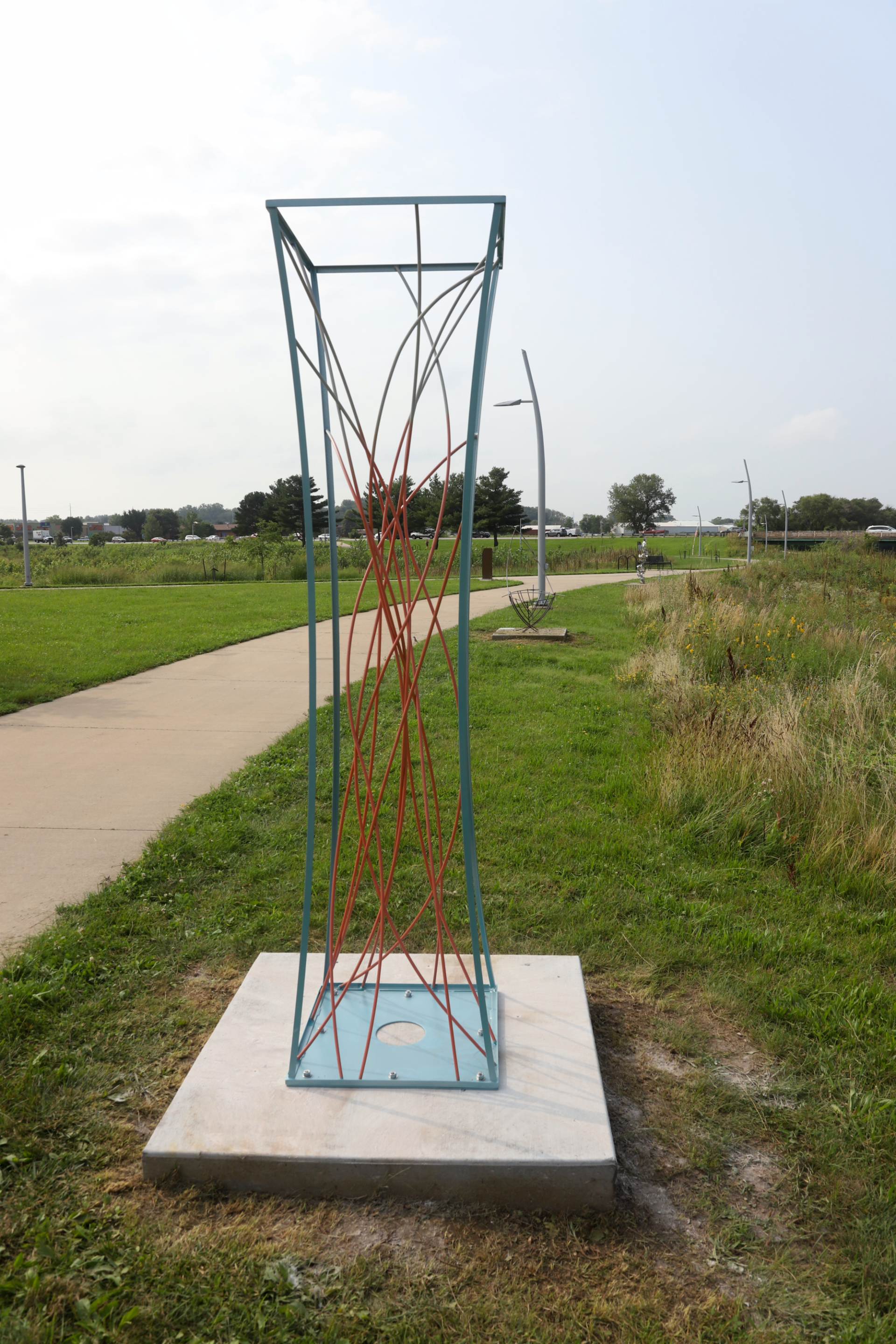 Sculpture along a trail