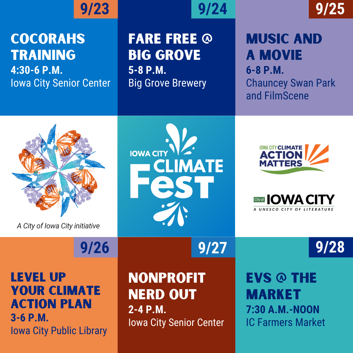 Climate Fest 2024 full schedule graphic